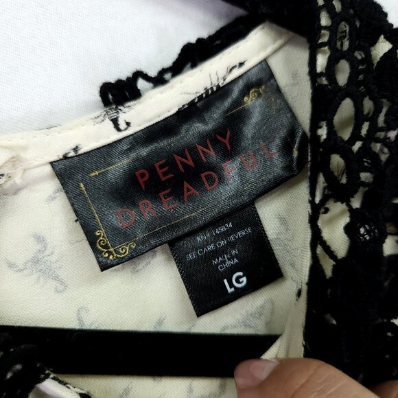 Penny Dreadful Scorpion Dress Lace Collar Size Large Mini - Picture 12 of 16